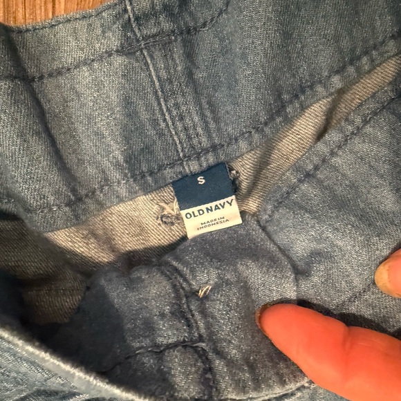 Old Navy High Waist Blue Shorts with Tie-Bow - Picture 3 of 4